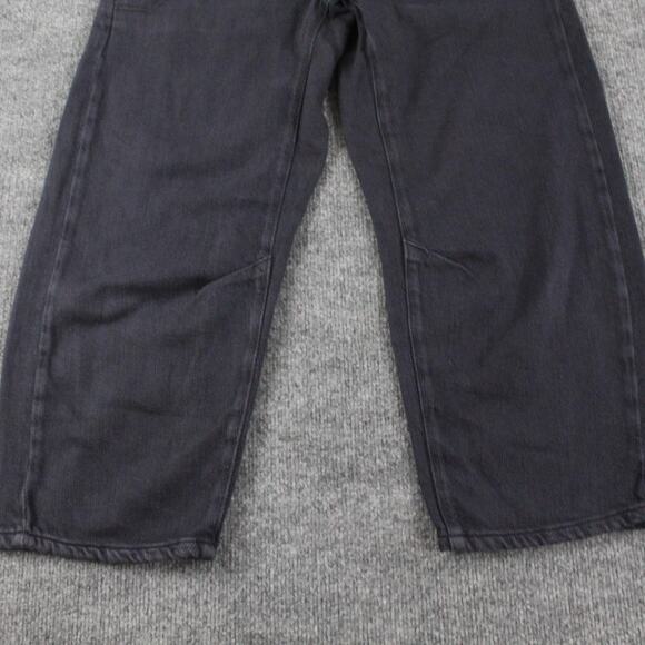 We The Free People Jeans Women 26 Osaka Mid Rise Barrel Crop Gray Baggy Boho Y2K - Picture 2 of 14